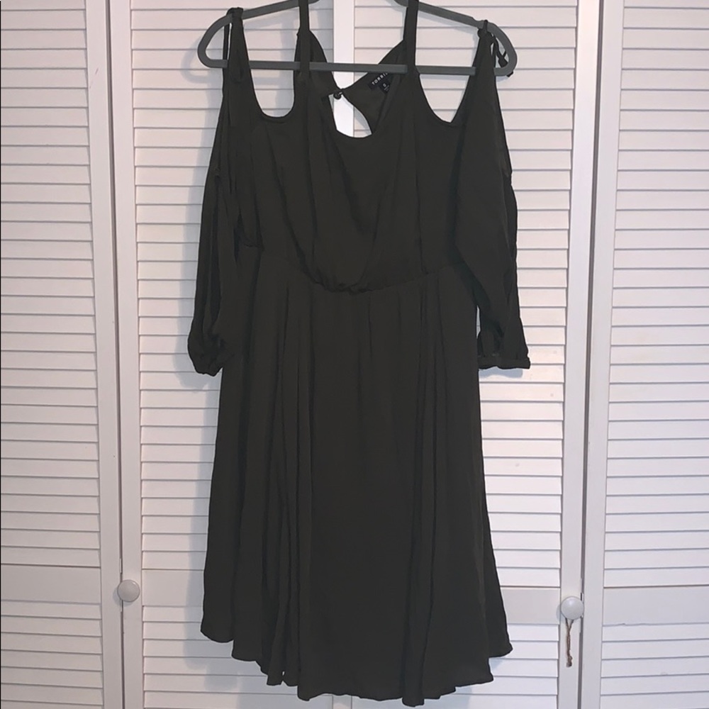 Torrid Olive Green Cold Shoulder Dress
